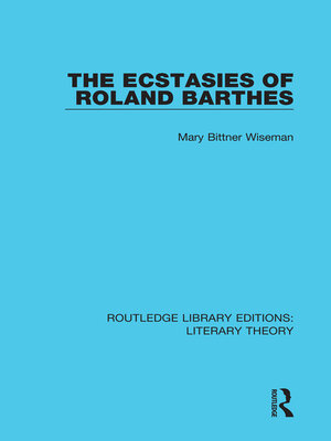 cover image of The Ecstasies of Roland Barthes